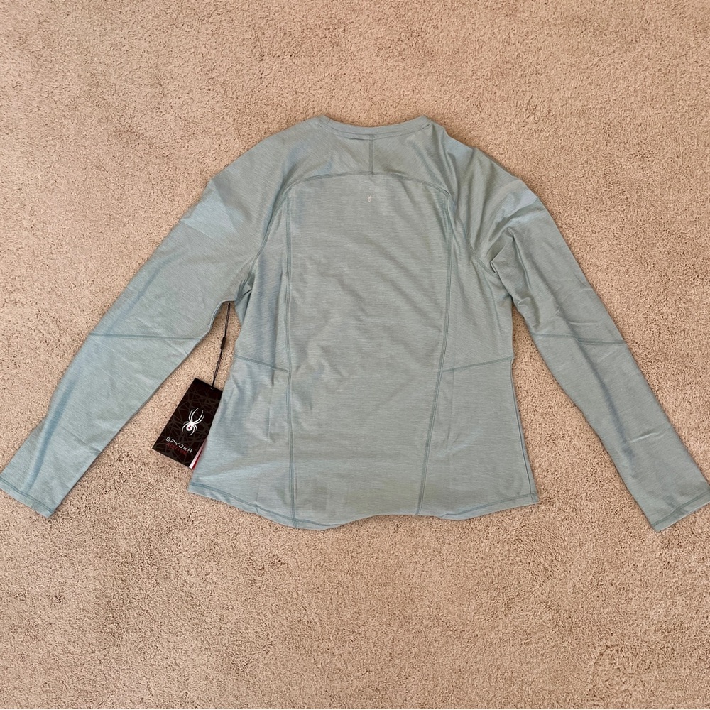 NWT Spyder ladies Sage Green Athletic Top, size Large - Picture 2 of 7